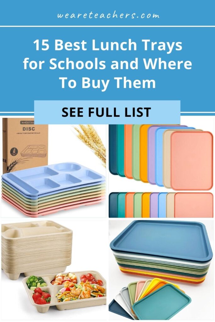 You'll love this list of lunch trays for schools, which includes both reusable and disposable options for the classroom and cafeteria.