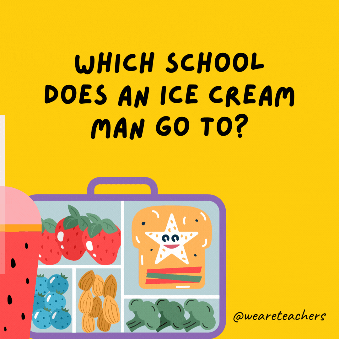 Which school does an ice cream man go to?
