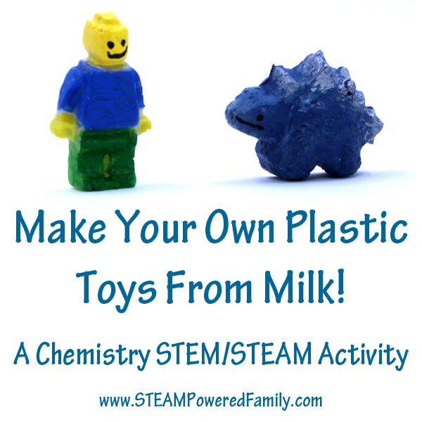 Make plastic toys using milk.
