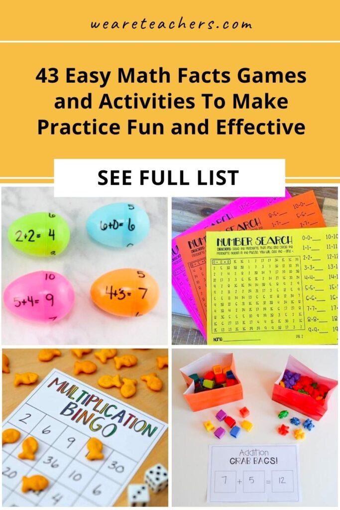Math facts practice is important but not very much fun. Or is it? These math facts games and activities are sure to intrigue your students!