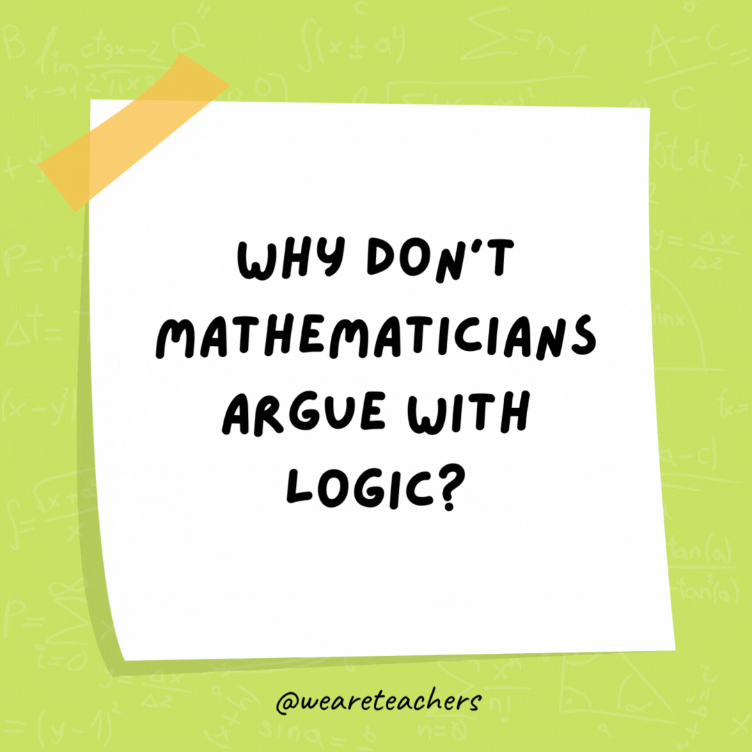 Why don't mathematicians argue with logic?

Because it's always right in the end.