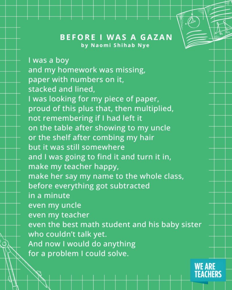 Before I Was a Gazan by Naomi Shihab Nye.