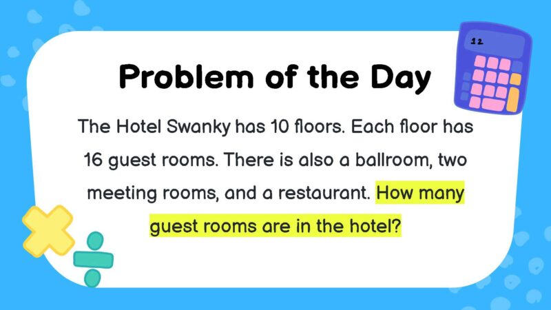 The Hotel Swanky has 10 floors. Each floor has 16 guest rooms. There is also a ballroom, two meeting rooms, and a restaurant. How many guest rooms are in the hotel?