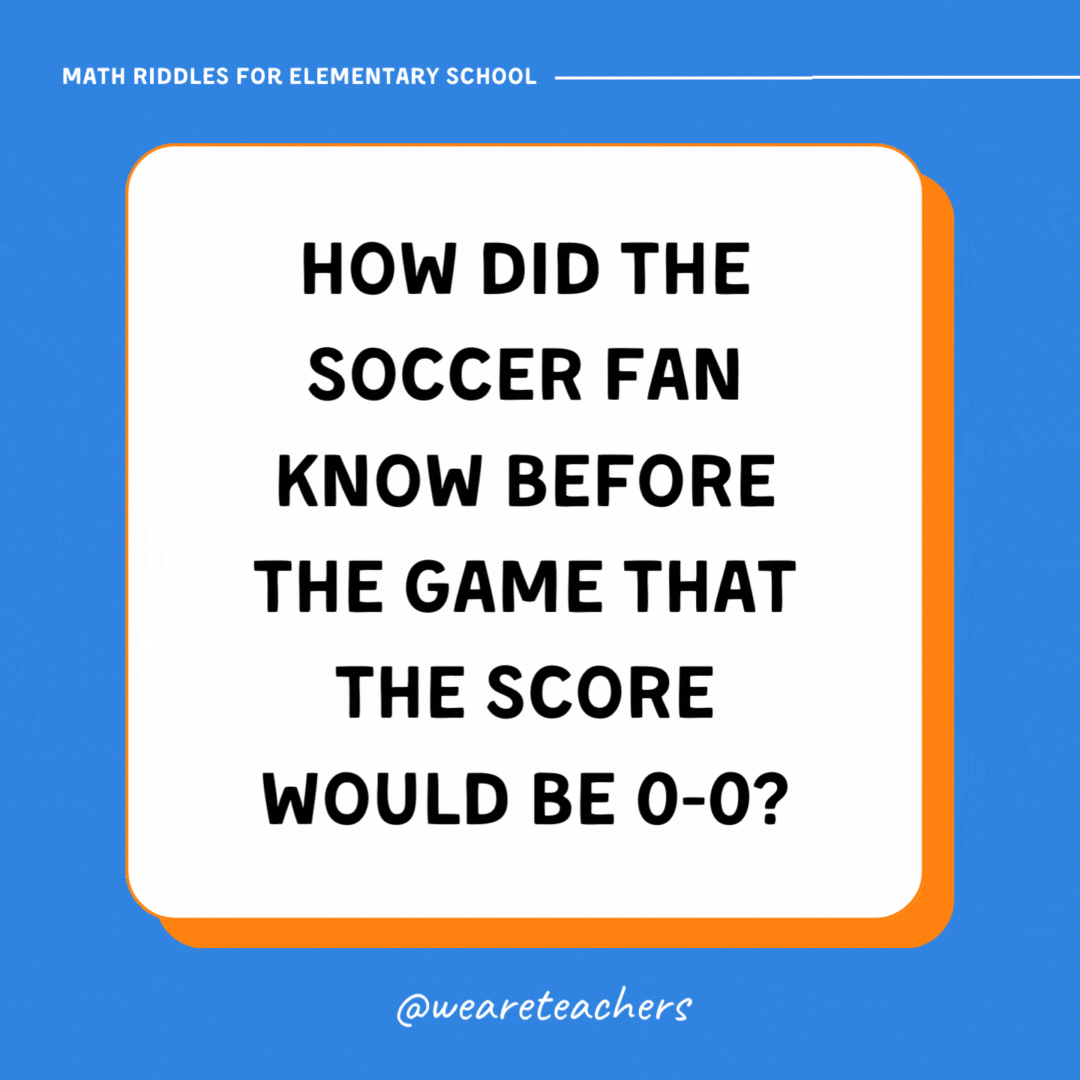 How did the soccer fan know before the game that the score would be 0-0?