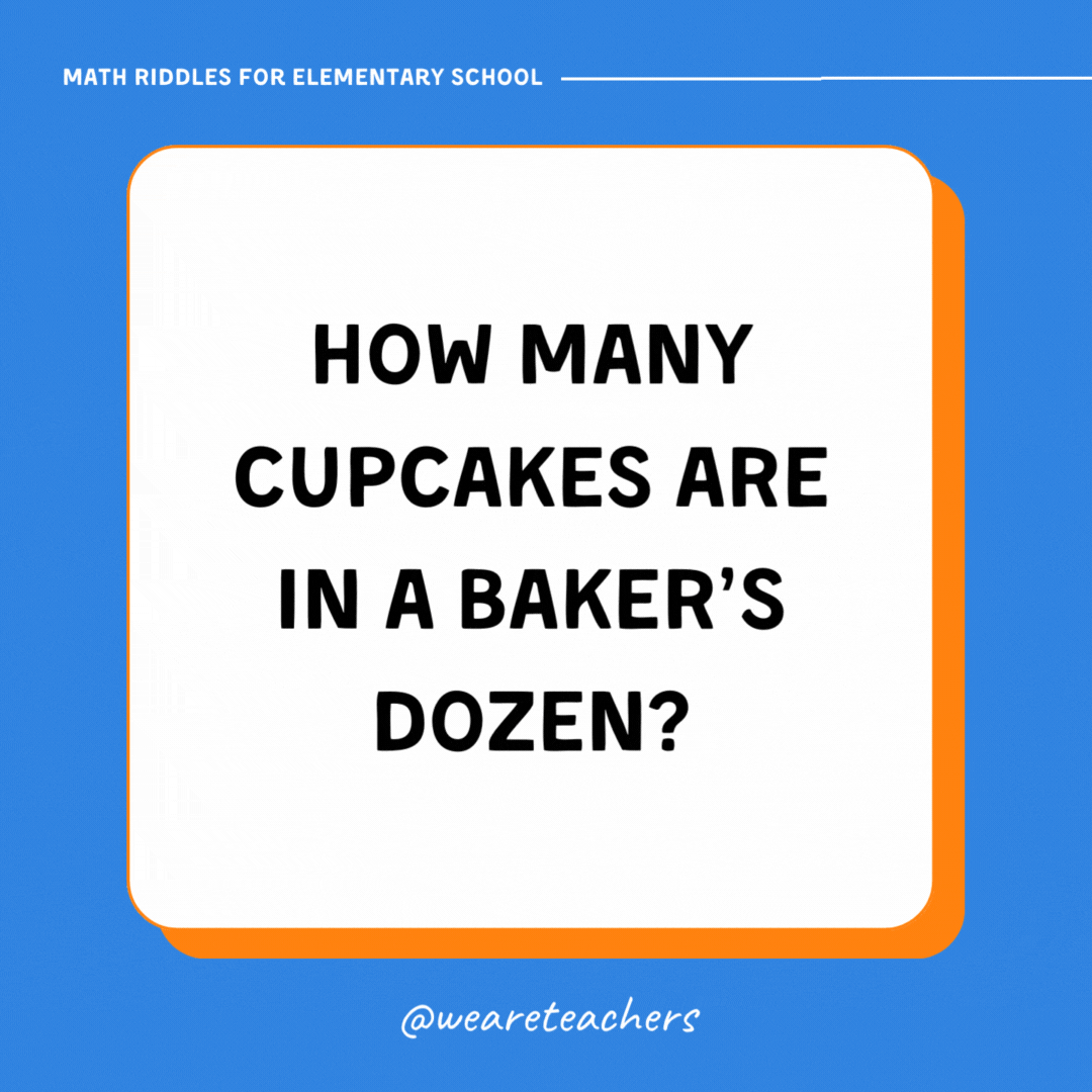 How many cupcakes are in a baker’s dozen?