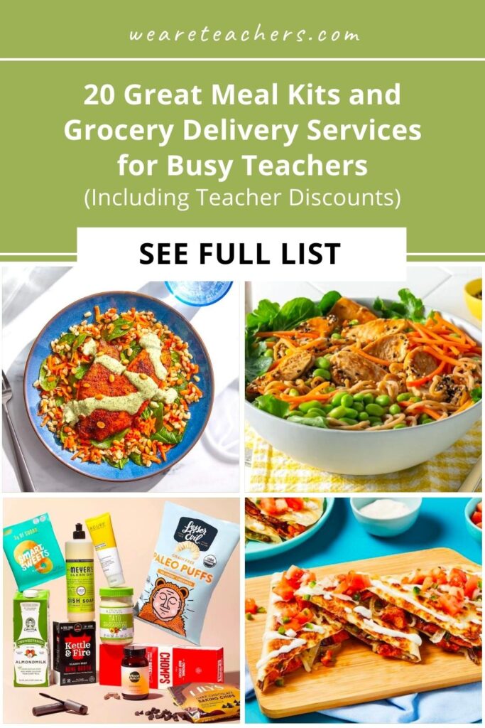 Teachers are busy! Here are the best meal delivery services that offer a meal kit teacher discount plus grocery delivery services.