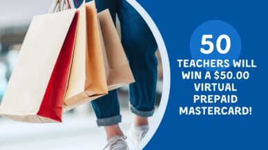 50 teachers will win a $50 virtual prepaid mastercard.
