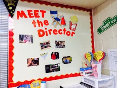 Meet the director bulletin board