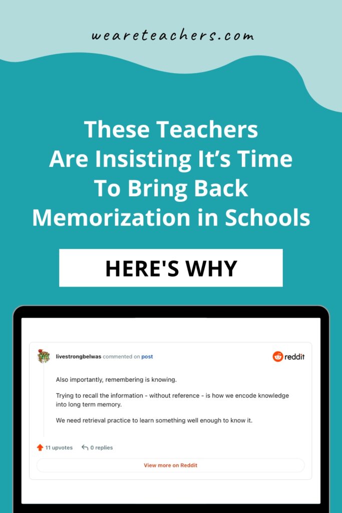 These teachers say it's time to bring back memorization. Students need to know simple facts before they can argue an opinion.