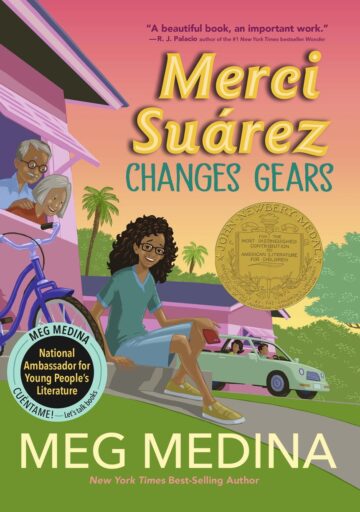 Book cover of Merci Suarez series by Meg Medina, as an example of chapter books for fourth graders