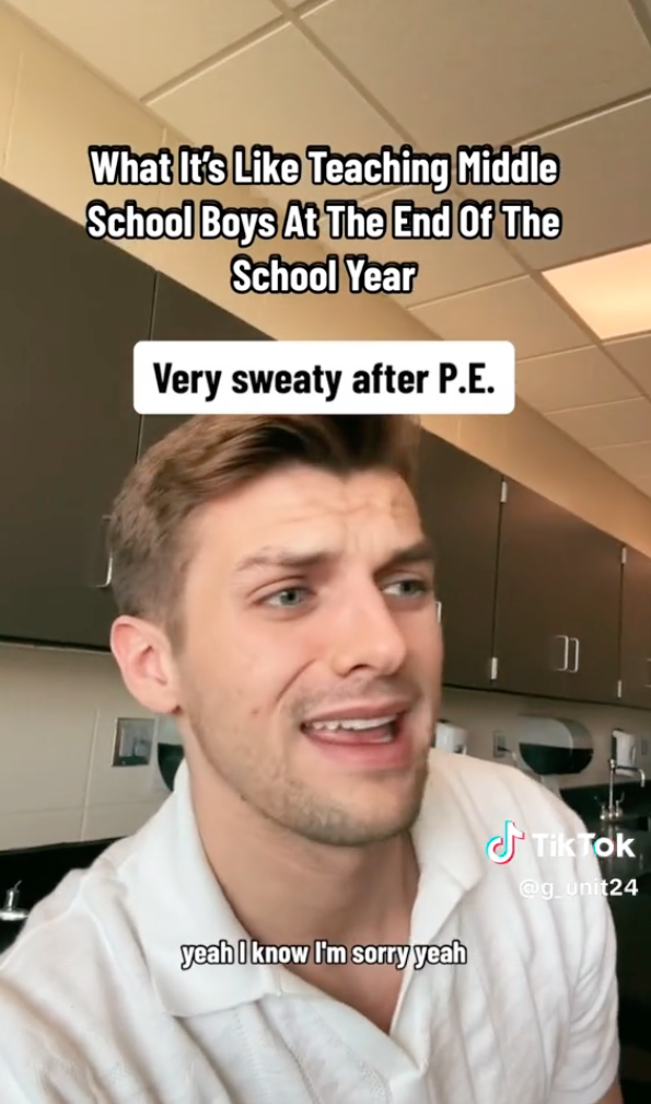Middle school boys are always sweaty