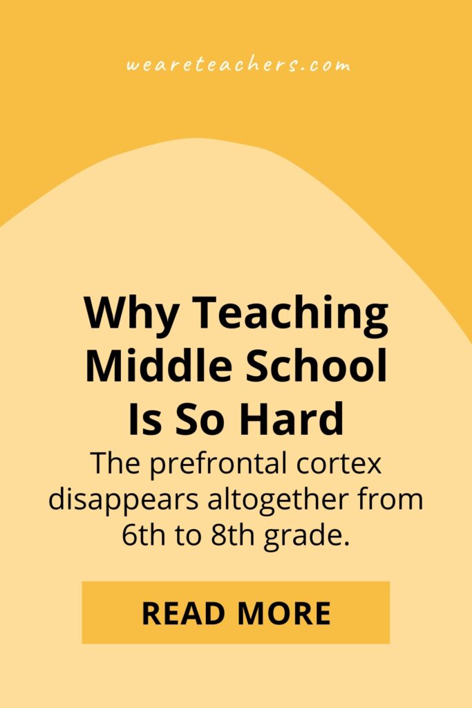 Though it's often lovely, teaching middle school is hard. See why one teacher says this age is particularly, uh, special.