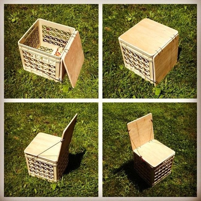 Milk Crate Stool Instructables
