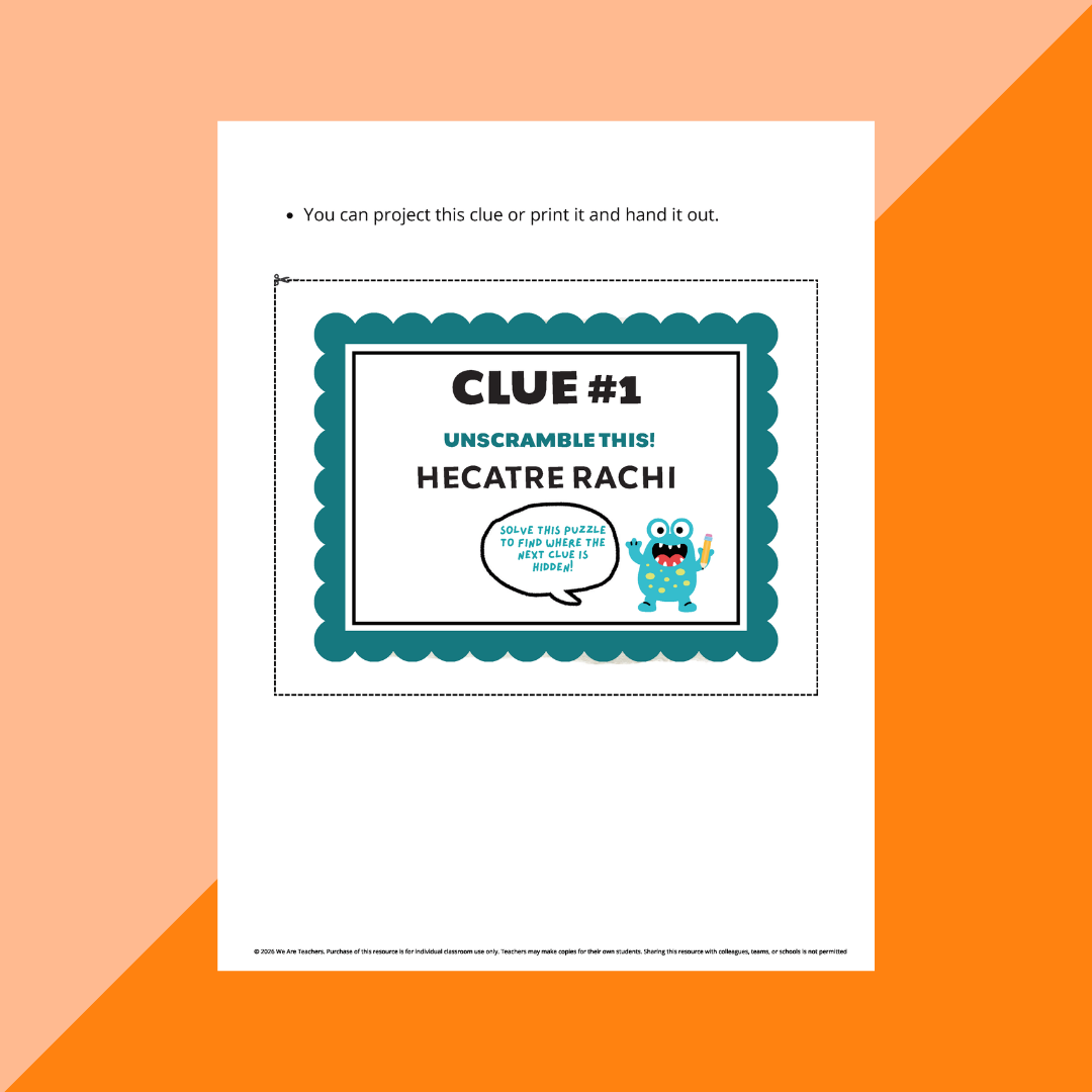 Image from the The Case of the Missing School Supplies: Escape Room Activity.