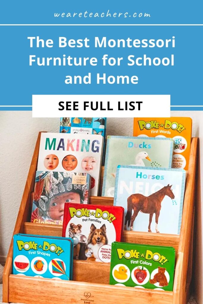 Create a Montessori-style classroom or playroom with furniture that makes each room accessible and engaging for kids.