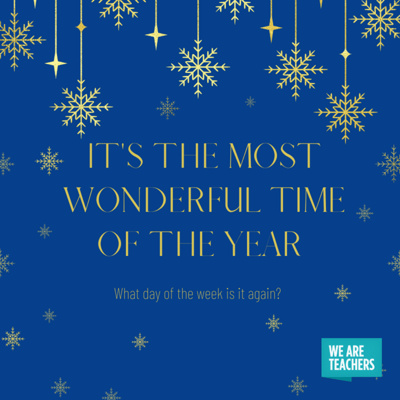 Honest holiday card for teacher