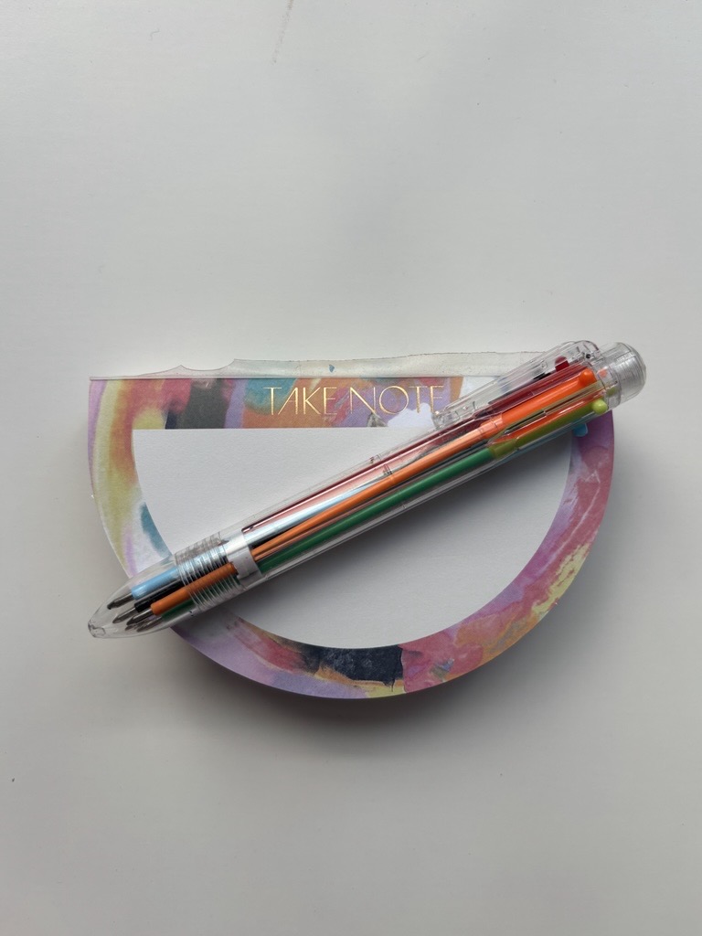 Multi-Color Pen Multi-color pens as an example of inexpensive gift ideas for kids