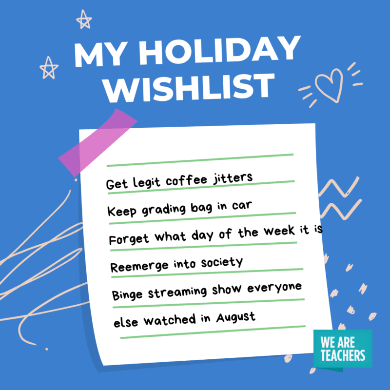 Honest holiday card for teacher