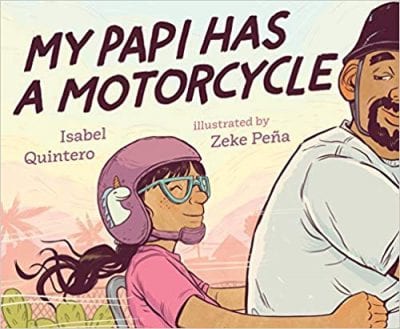 Book cover for My Papi Has a Motorcycle as an example of second grade books