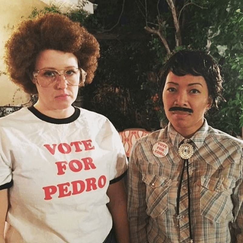 Napoleon Dynamite and Pedro, as an example of teacher Halloween costumes