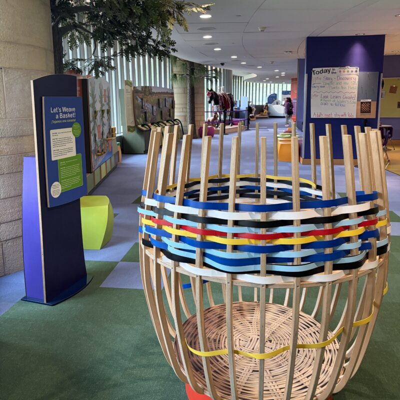 Basket weaving exhibit at National-Museum of the American Indian