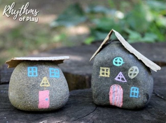 fairy house made from rocks