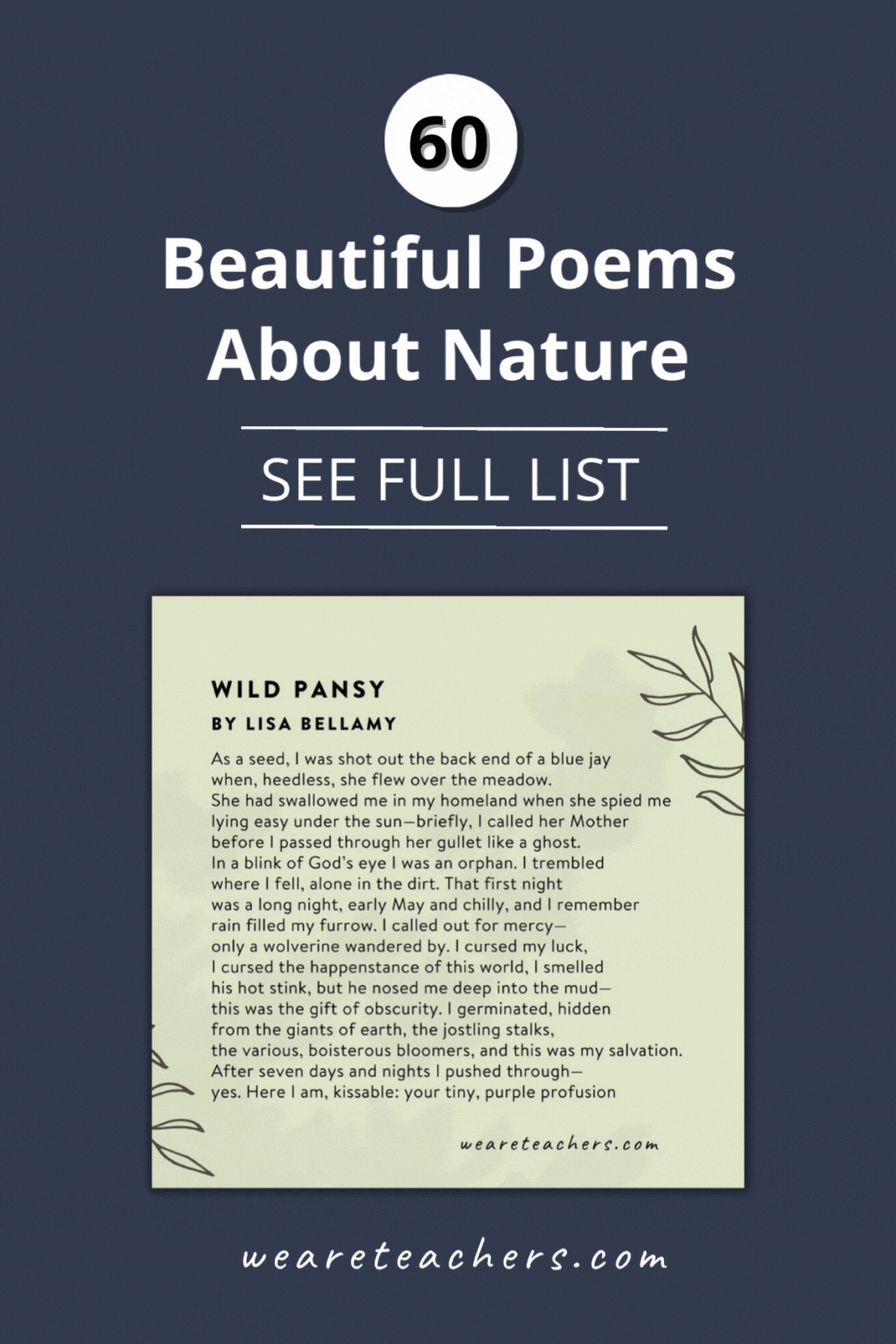 These beautiful poems about nature will inspire your students and are perfect for sharing in the classroom all year round.