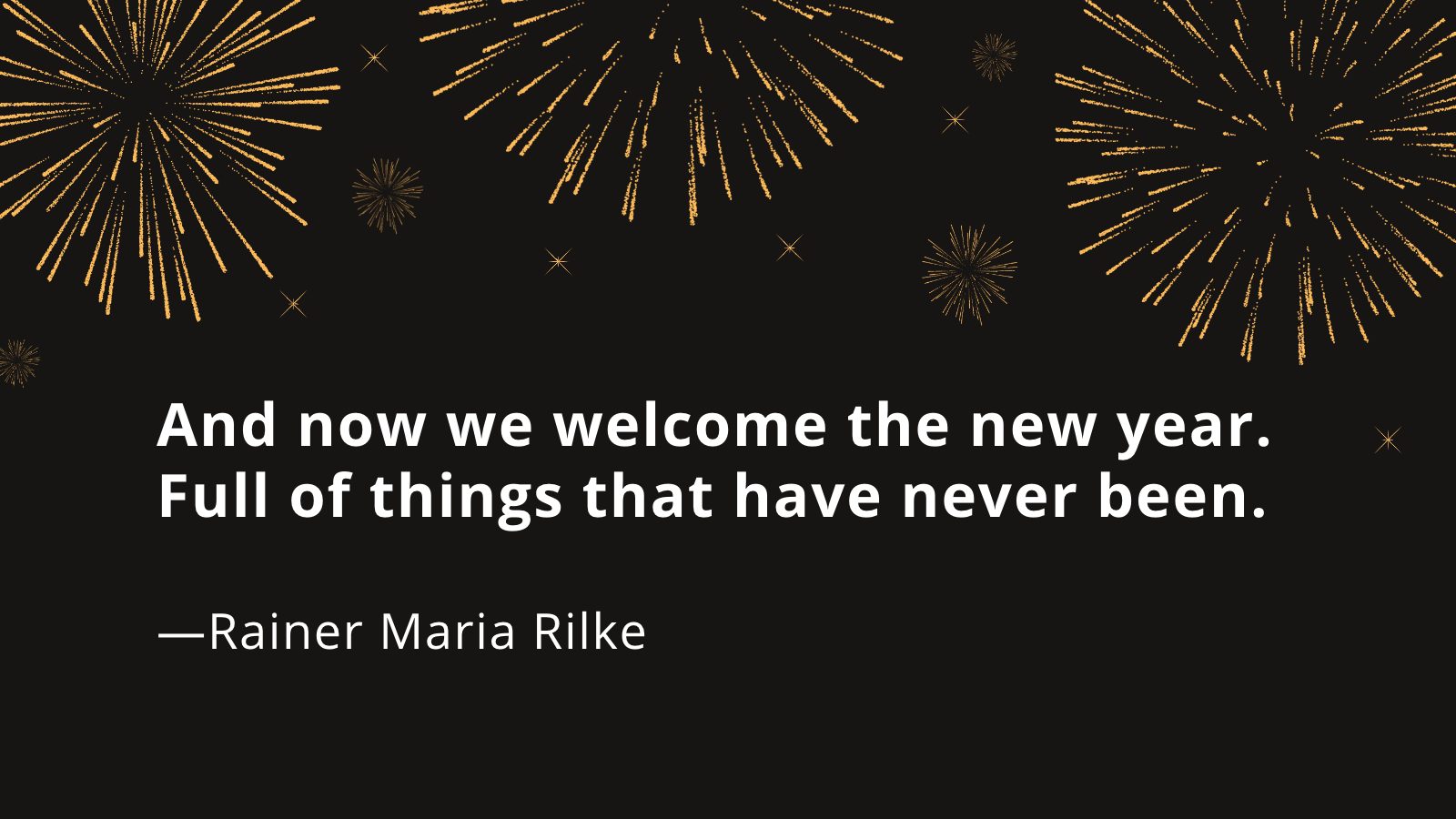 Fireworks with new year quotes