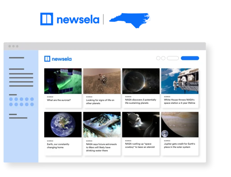 dashboard example from newsela website 