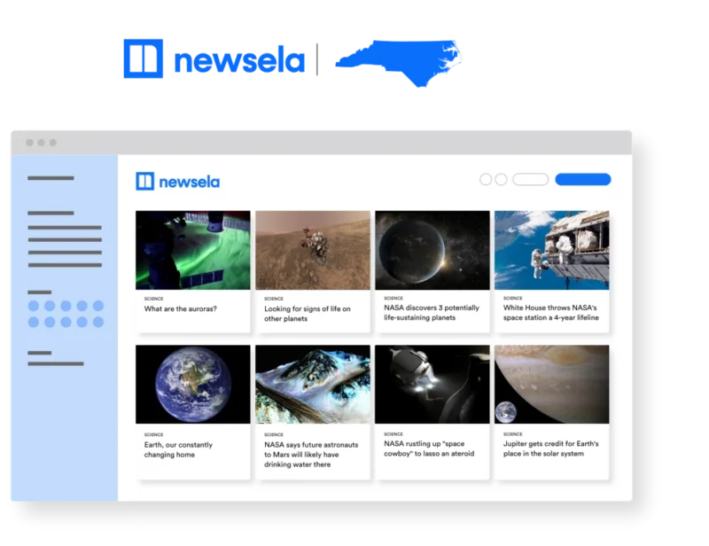 dashboard example from newsela website