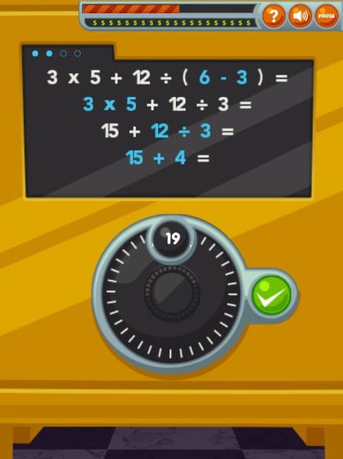 Screenshot of High Stakes Heist online math game