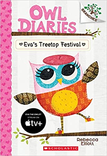 Book cover of Owl Diaries by Rebecca Elliott, as an example of chapter book for first graders