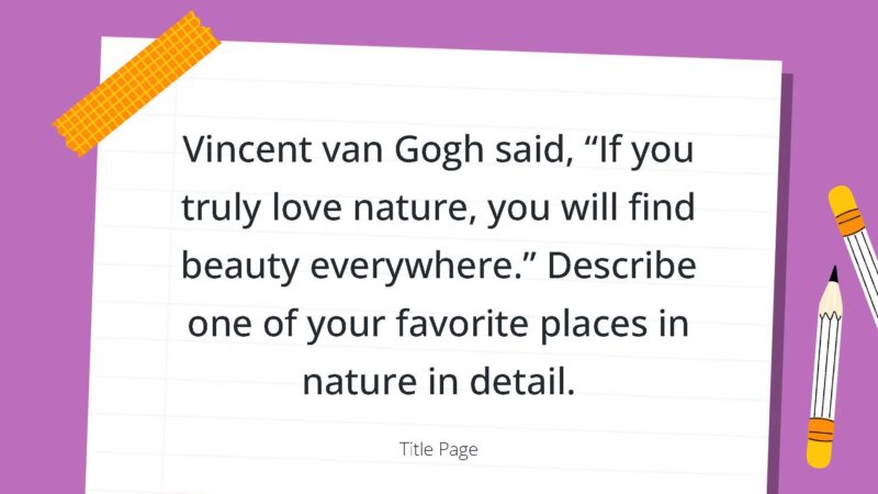 Vincent van Gogh said, 