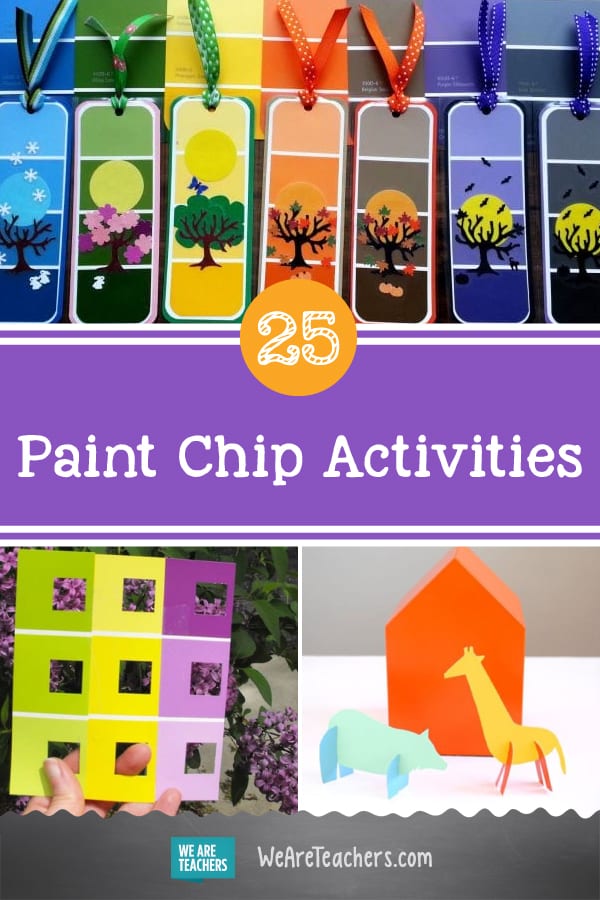 25 Colorful and Cool Paint Chip Crafts and Learning Activities