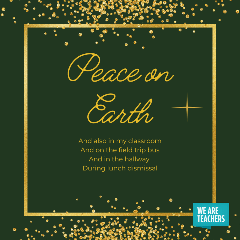 Honest holiday card for teacher