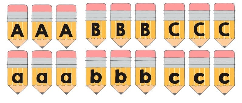 Mini alphabet bulletin board planners.