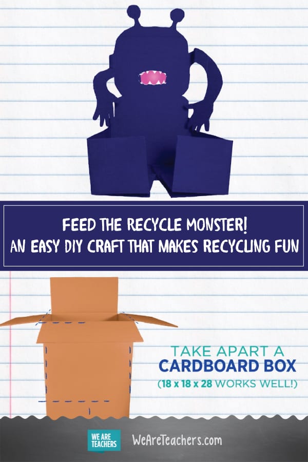 DIY a Cardboard Box into a Recycle Monster
