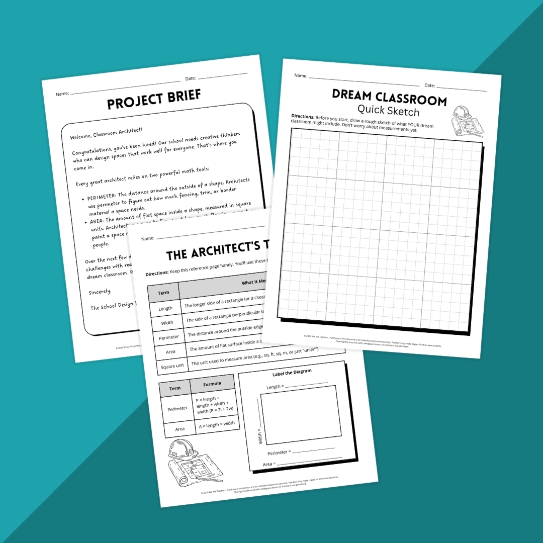 Perimeter and Area Project: Design Your Dream Classroom - We Are Teachers