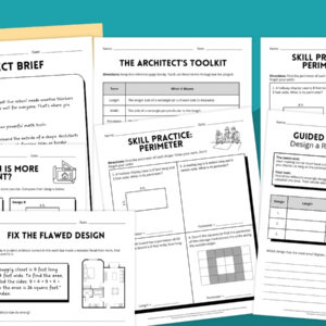Images from the Design Your Dream Classroom Project: Area and Perimeter Bundle.