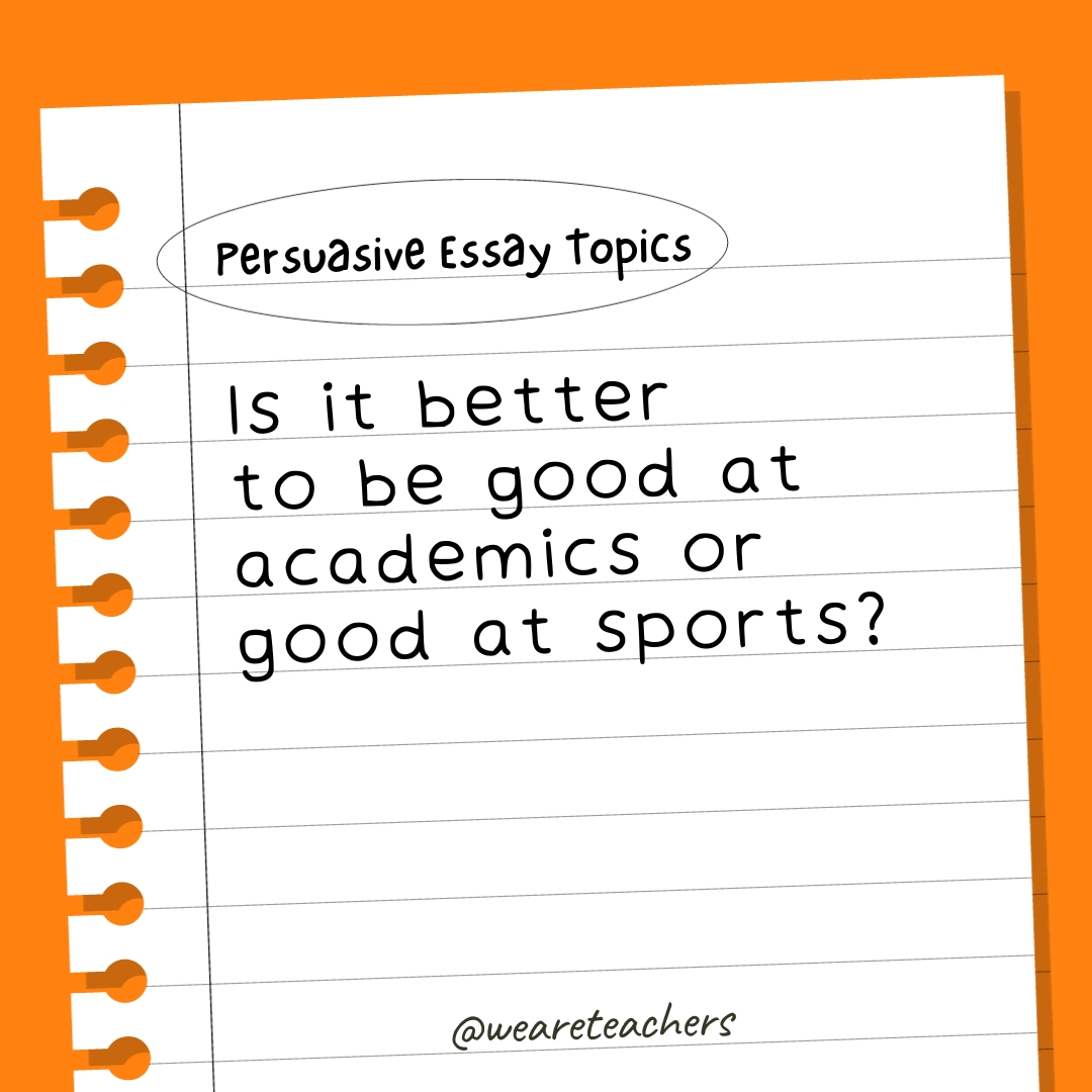 Is it better to be good at academics or good at sports?