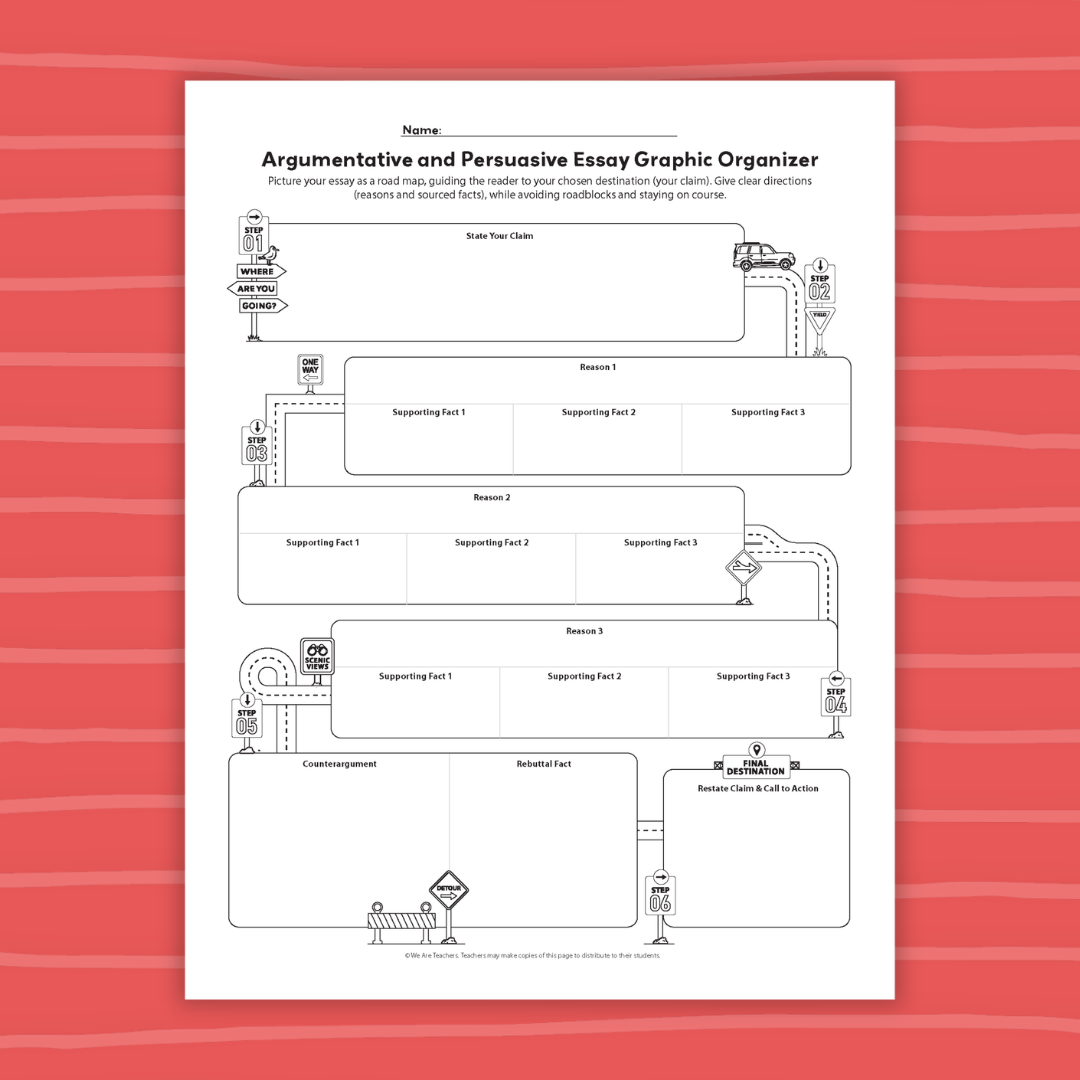 an image of a persuasive writing graphic organizer printable