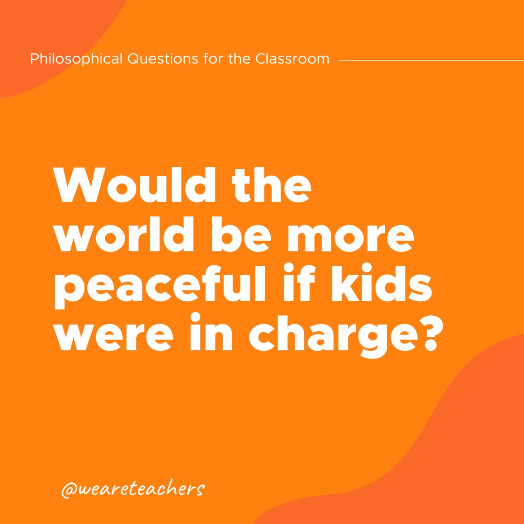 Would the world be more peaceful if kids were in charge?