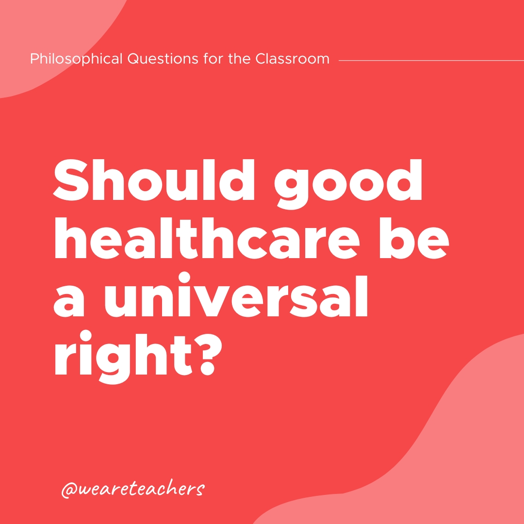 Should good healthcare be a universal right?