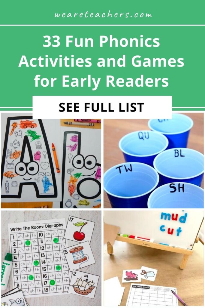 Help kids learn to read with phonics activities that break words into their basic sounds, like phonemes, digraphs, diphthongs, and more.