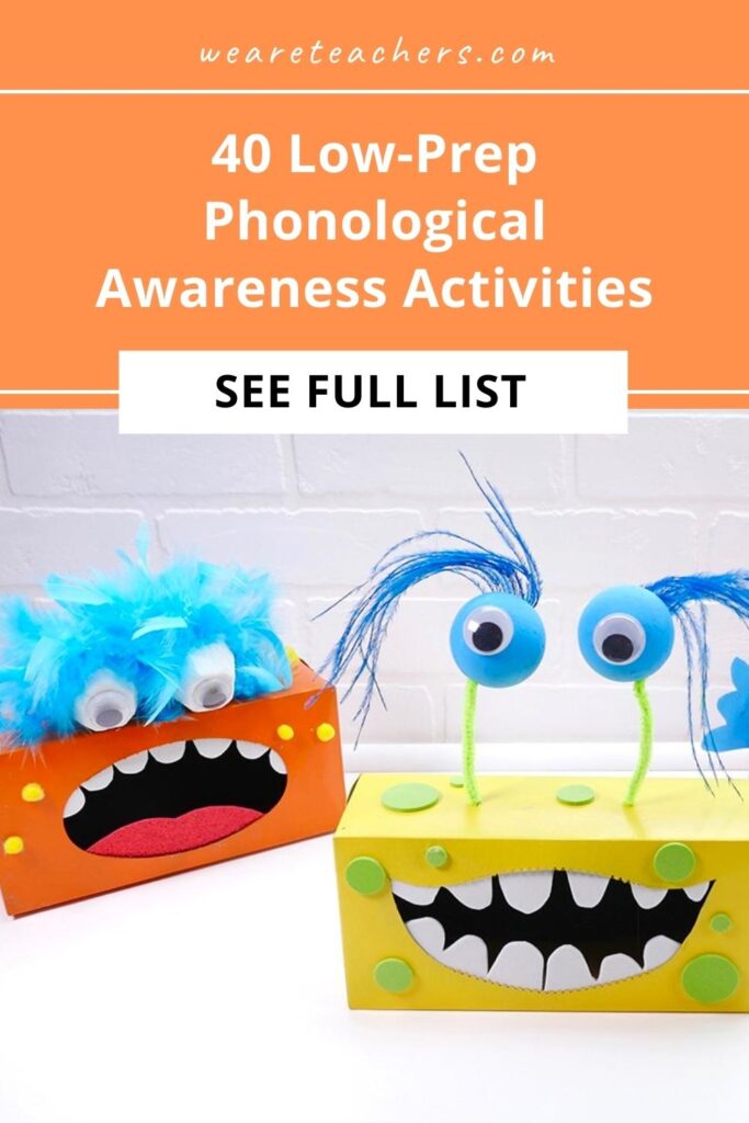 Set kids up for success with this mega-list of fun and easy phonological awareness activities. Syllabication, segmenting, blending, and more!
