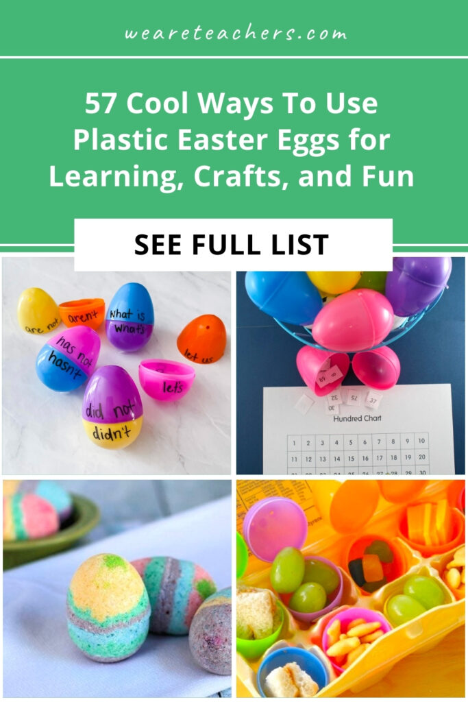 There are so many plastic Easter egg activities, from cute cacti, word sorts, fraction match-ups, and more. Don't throw away leftover eggs!