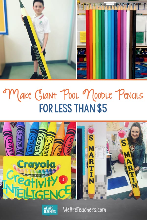 Make Giant Pool Noodle Pencils for Less Than $5