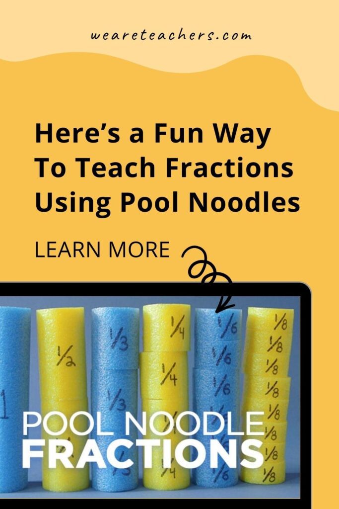 Here's a Fun Way To Teach Fractions Using Pool Noodles