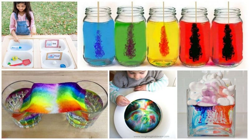Collage of Preschool Science Experiments and Activities