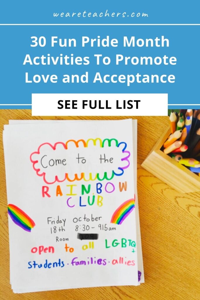 Show your support and make a difference with these engaging and educating Pride Month activities for the classroom!